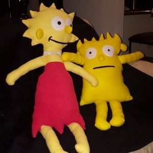 Bart and Lisa Simpson Dolls.